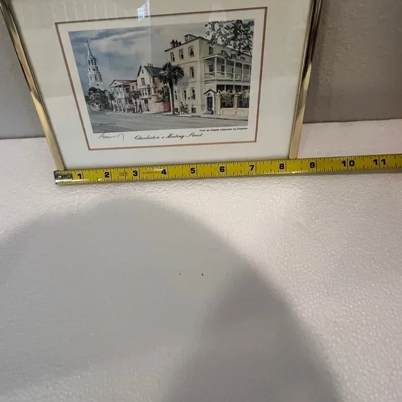Lithograph signed by Artist Emerson “Charleston’s Meeting Street”  6 X 8 framed - Picture 13 of 14